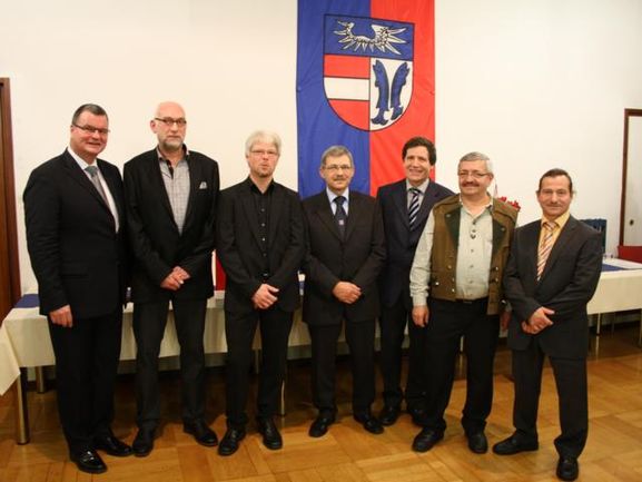 Langjährige Stadträte: Stefan Bilharz, Joachim Pies, Dr. Klaus-Dieter Beller, Dr. Eberhard Aldinger, Ernst Kaiser und Franz Ehrhardt